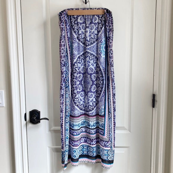 EXPRESS Boho Pattern Maxi Skirt w/ High Slits, Size: M - Picture 2 of 5